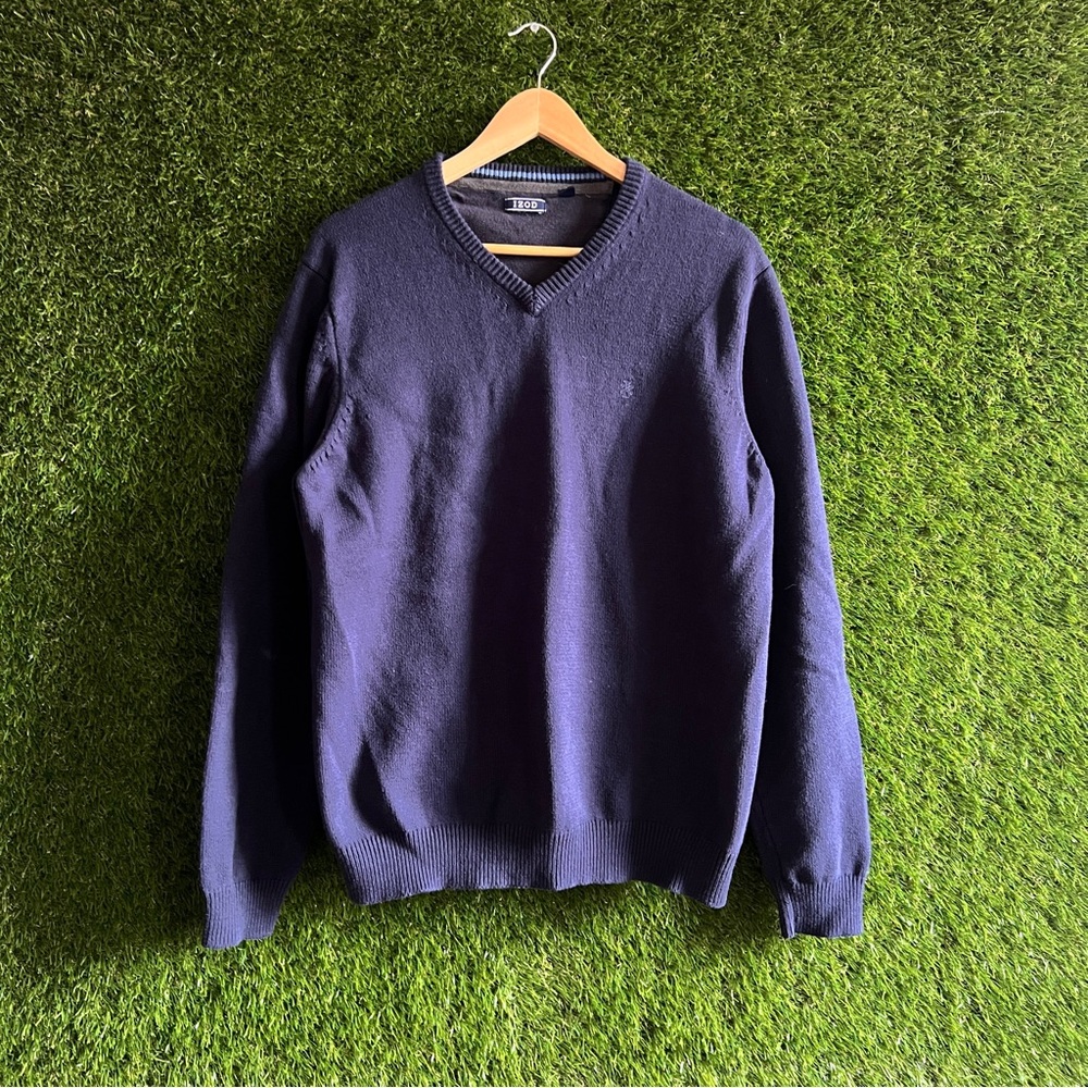 Izod V-Neck Navy Sweater